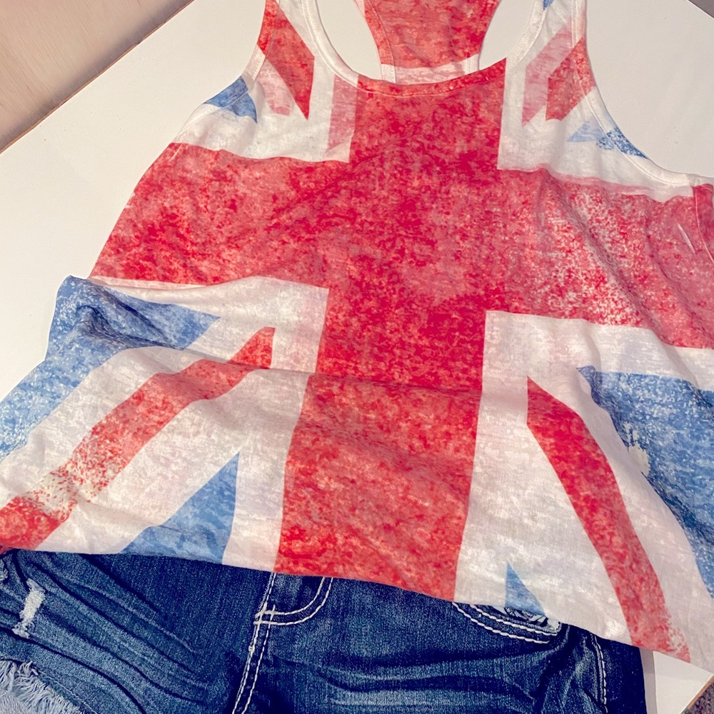 Boutique Red white and blue tank NWT